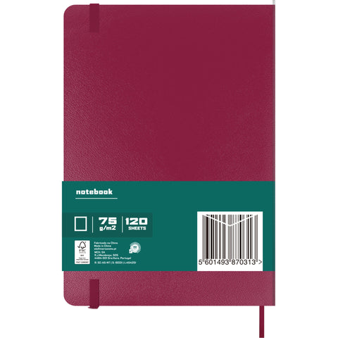 Caderno Agrafado A5 Capa Dura com Elástico Liso (várias opções) Note!
