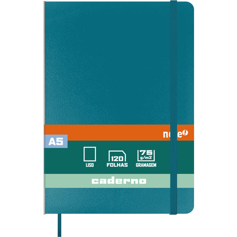 Caderno Agrafado A5 Capa Dura com Elástico Liso (várias opções) Note!