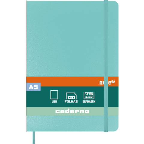 Caderno Agrafado A5 Capa Dura com Elástico Liso (várias opções) Note!