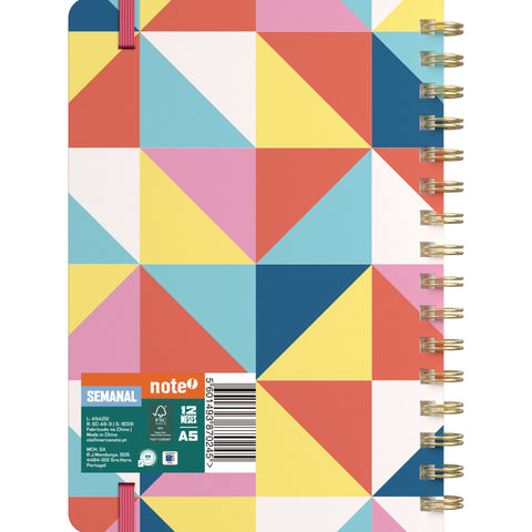 Agenda Espiral A5 2027 12 Meses Semanal Personality (várias opções) Note!