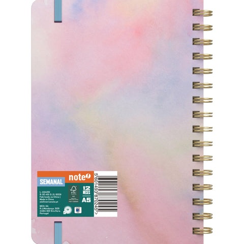 Agenda Espiral A5 2027 12 Meses Semanal Personality (várias opções) Note!