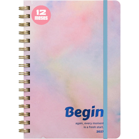 Agenda Espiral A5 2027 12 Meses Semanal Personality (várias opções) Note!