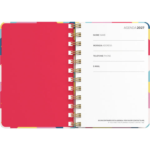 Agenda Espiral A6 2027 12 Meses Semanal Personality (várias opções) Note!