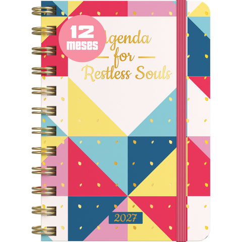 Agenda Espiral A6 2027 12 Meses Semanal Personality (várias opções) Note!