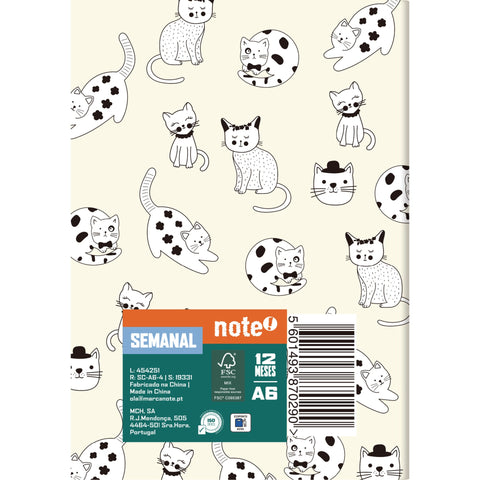 Agenda A6 2027 12 Meses Semanal Petals & Paws (várias opções) Note!