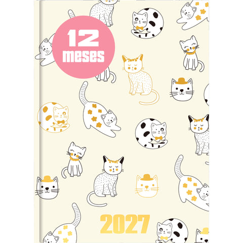 Agenda A7 2027 12 Meses Semanal Petals & Paws (várias opções) Note!