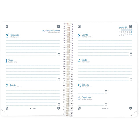 Agenda Escolar Espiral A6 Semanal 26/ 27 Live&Go (várias opções) Oxford