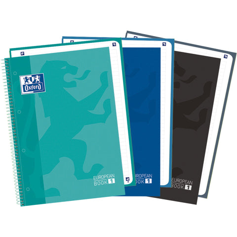 Pack 3 Caderno Espiral EuropeanBook 1 A4 Oxford