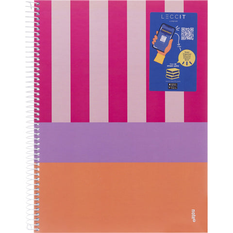 Caderno note espiral capa dura A4 pautado dynamic p/ app Leccit