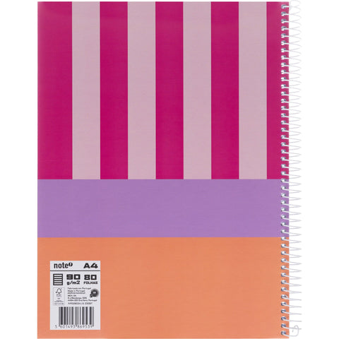Caderno note espiral capa dura A4 pautado dynamic p/ app Leccit