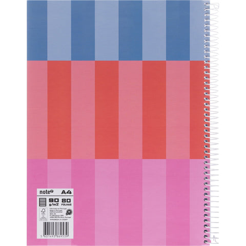 Caderno note espiral capa dura A4 pautado dynamic p/ app Leccit