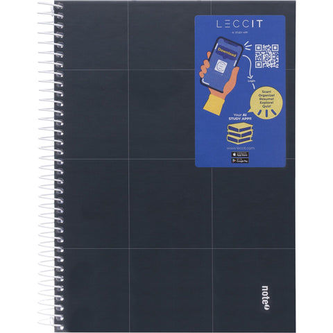 Caderno note espiral capa dura A5 pautado pure p/ app Leccit