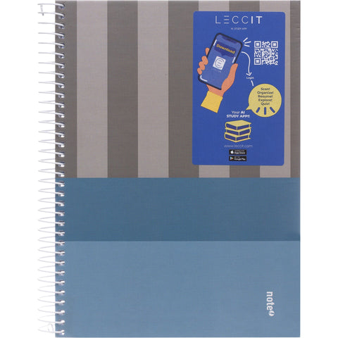 Caderno note espiral capa dura A5 pautado dynamic p/ app Leccit