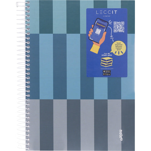 Caderno note espiral capa dura A5 pautado dynamic p/ app Leccit