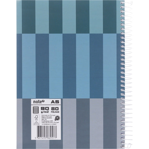 Caderno note espiral capa dura A5 pautado dynamic p/ app Leccit