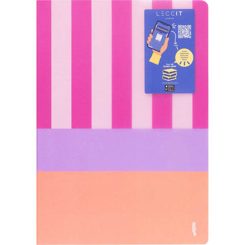 Caderno note agrafado capa flexível A4 quadriculado dynamic p/ app Leccit