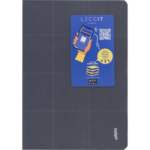 Caderno note agrafado capa flexível A5 pautado pure p/ app Leccit
