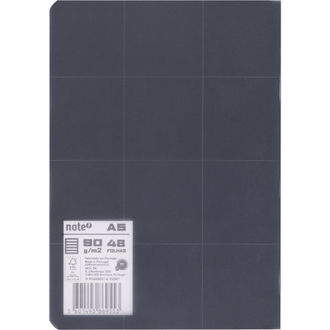 Caderno note agrafado capa flexível A5 pautado pure p/ app Leccit