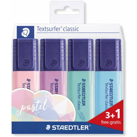 Sublinhador Textsurfer Pastel 3+1 Unidades Staedtler