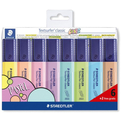 Sublinhador Textsurfer Classic 6+2 Unidades Staedtler