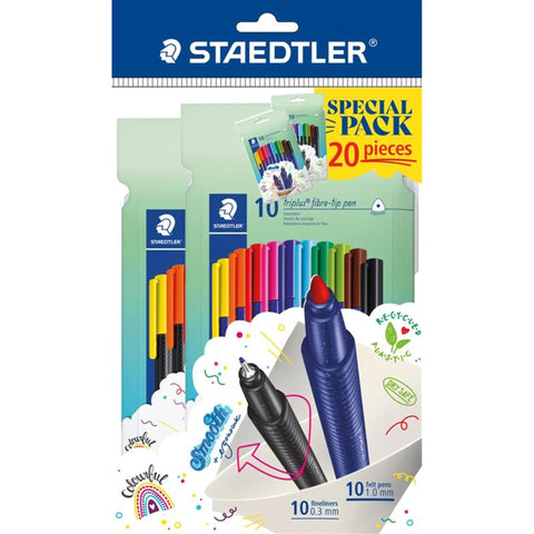 Pack Especial Marcadores Triplus Color + Triplus Fineliner 20 Unidades Staedtler