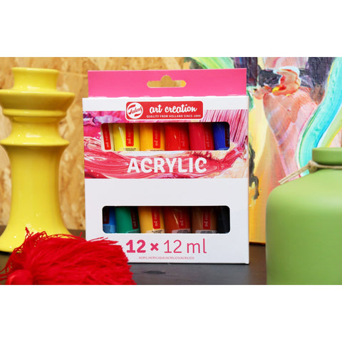 Set Tinta Acrilica 12x12ml Art Creation Talens