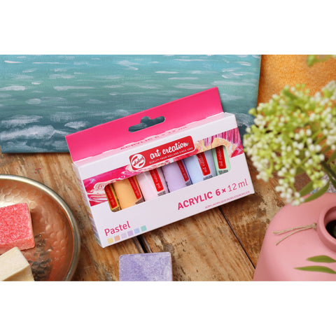 Set de Tinta Acrilica Tons Pastel 6x12ml Talens