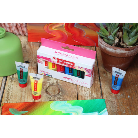 Set de Tinta Acrilica Tons Primários 6x12ml Talens