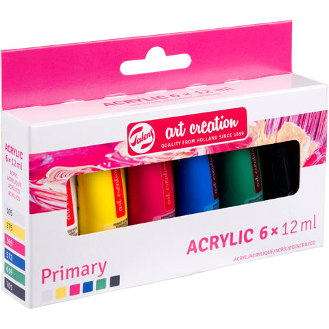 Set de Tinta Acrilica Tons Primários 6x12ml Talens