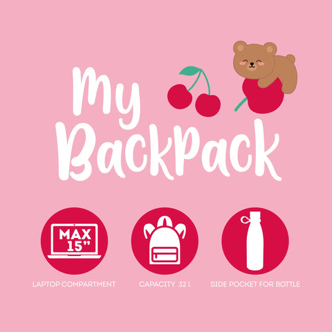 Mochila Legami - Teddy Bear Cherry