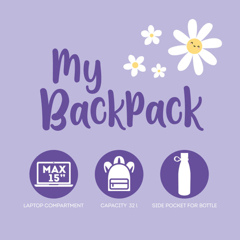Mochila Legami - Daisy Lilac