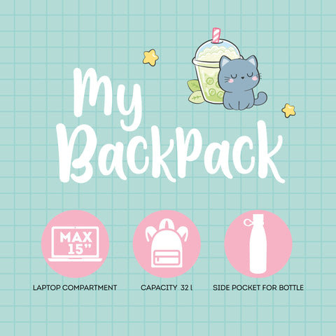 Mochila Legami - Bubble Tea Kitty