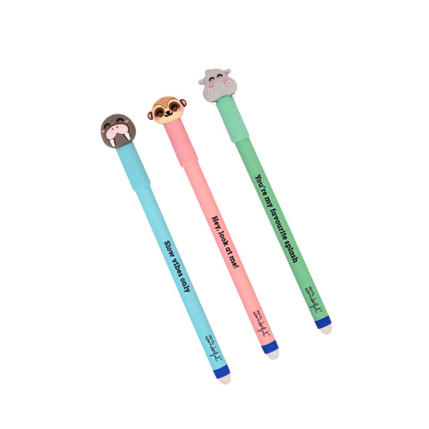 Conjunto 3 Caneta Apagar Bo-Bo - Mor+Suri+Hipo