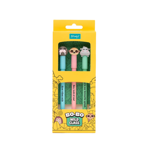 Conjunto 3 Caneta Apagar Bo-Bo - Mor+Suri+Hipo