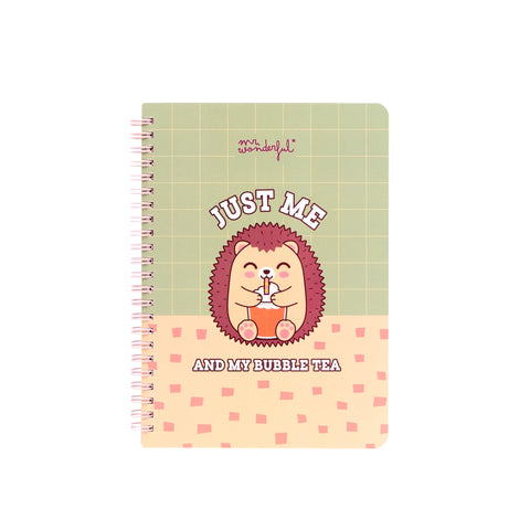 Caderno Formato A5 - Just Me & My Bubble Tea