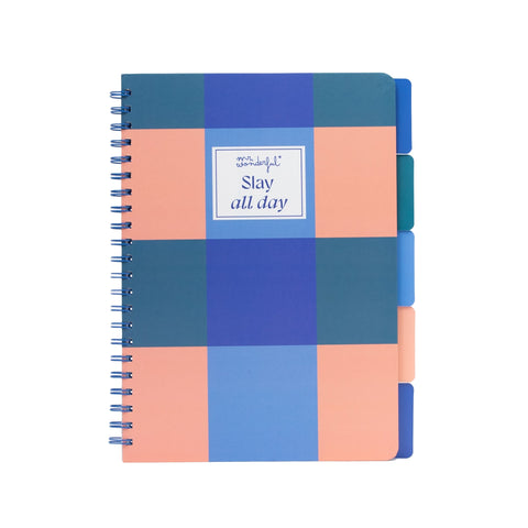 Caderno Formato A4 Com Separadores - Slay All Day