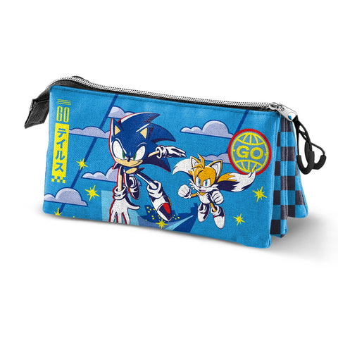 Estojo Triplo - Sonic