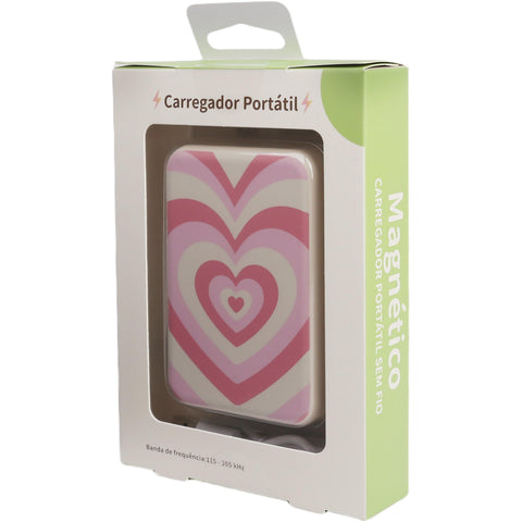 Power Bank Com Magsafe 5000 Mah - Hearts