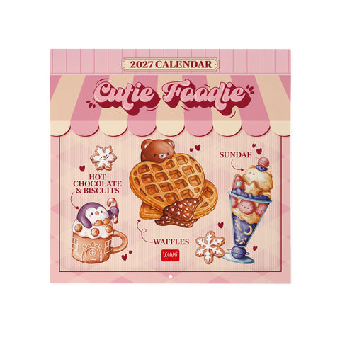 Calendário Parede 2027 30 X30 - Cute Food
