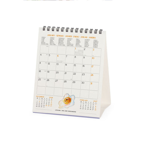 Calendário Secretária 2027 - Good Vibes
