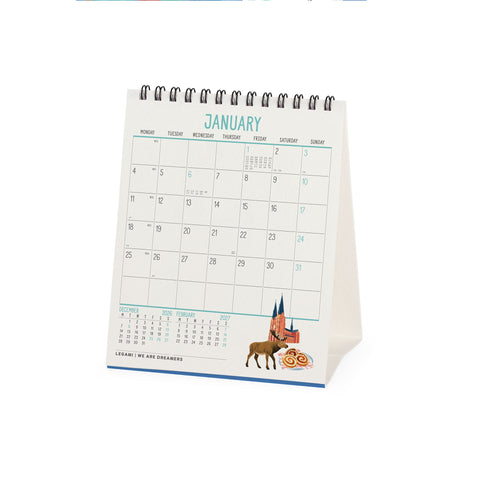 Calendário Secretária 2027 - The World