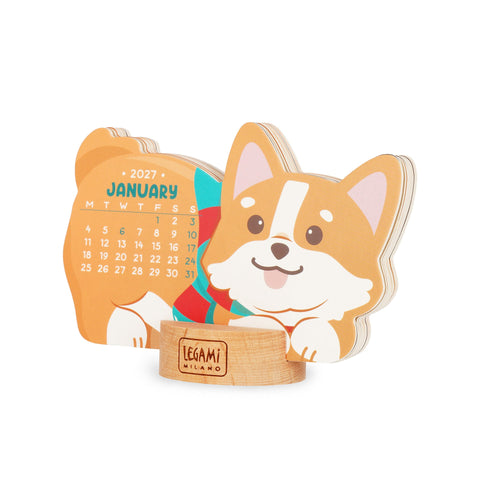 Calendário Secretária 2027 - Corgi