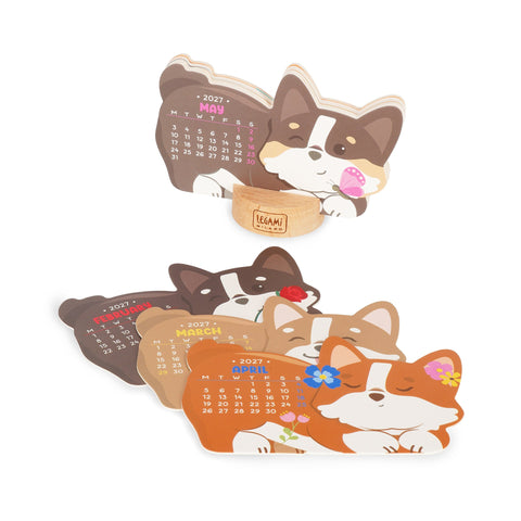 Calendário Secretária 2027 - Corgi