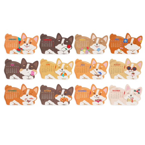 Calendário Secretária 2027 - Corgi