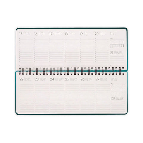 Planner Secretária 2027 - Deep Teal