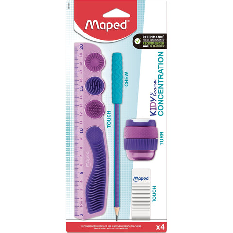 Conjunto Escolar Kidy Learn Concentration 4 Unidades Lilás Maped