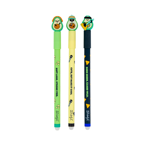 Conjunto 3 Canetas Apagar Bo-Bo - Abacate