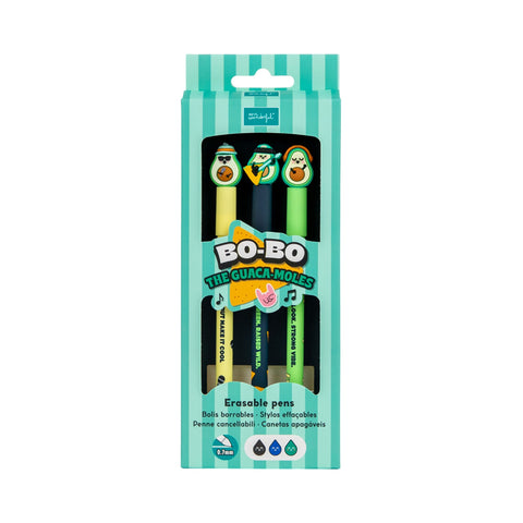 Conjunto 3 Canetas Apagar Bo-Bo - Abacate