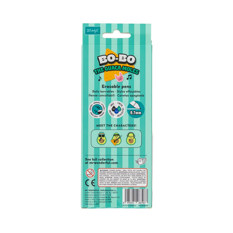 Conjunto 3 Canetas Apagar Bo-Bo - Abacate