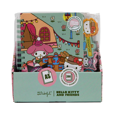 Caderno Formato A5 Com Separadores - Hello Kitty